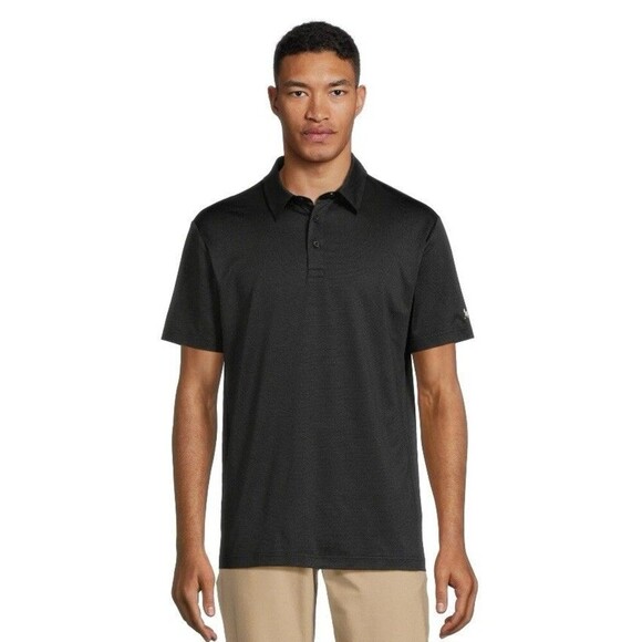 BIRDIE BOUND Golf Polo Mens Large Black Performance Short Sleeve Classic Shirt - Picture 1 of 10